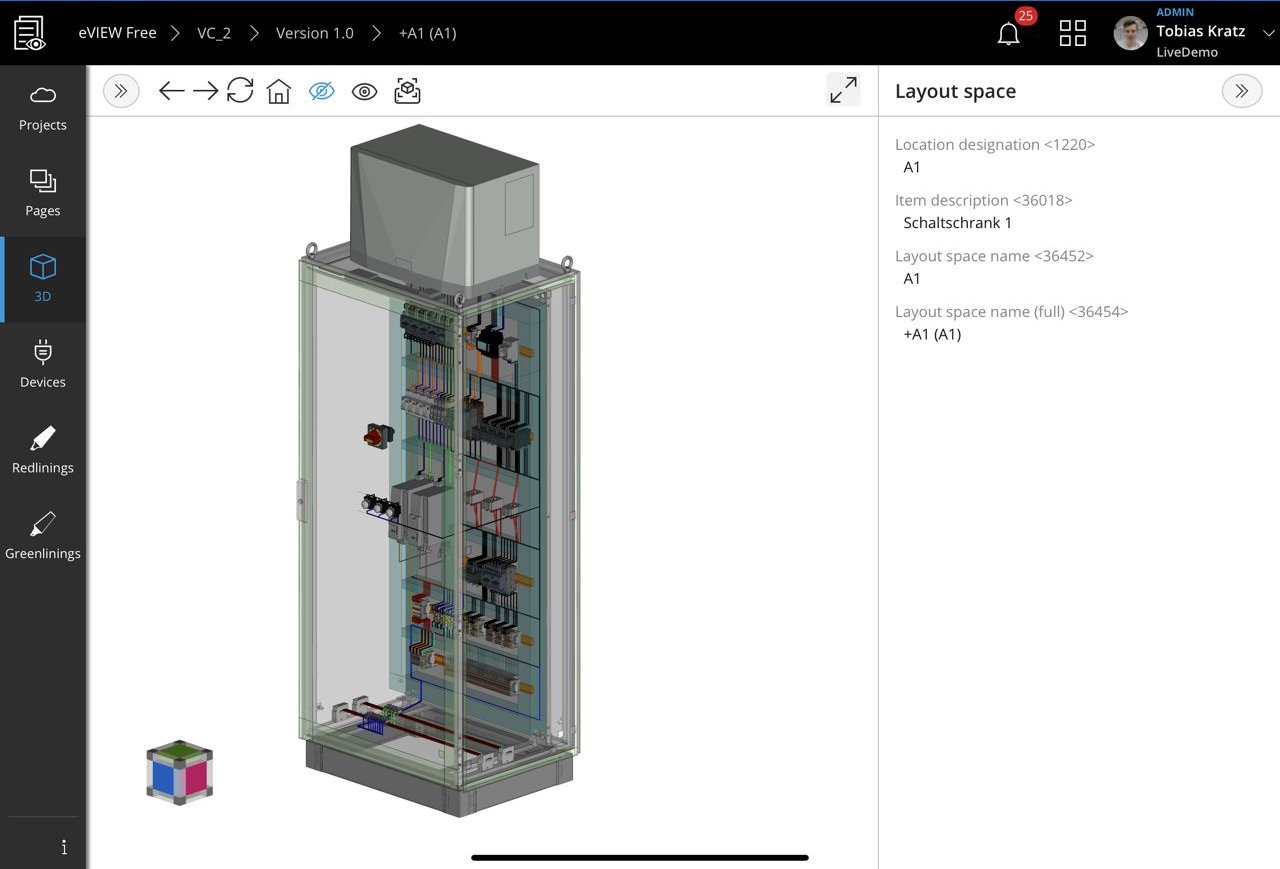 3D-Visualisierung des Schaltschranks mit Eplan eView Free