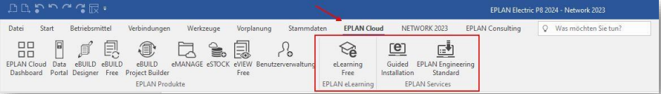 Registerkarte Eplan Cloud