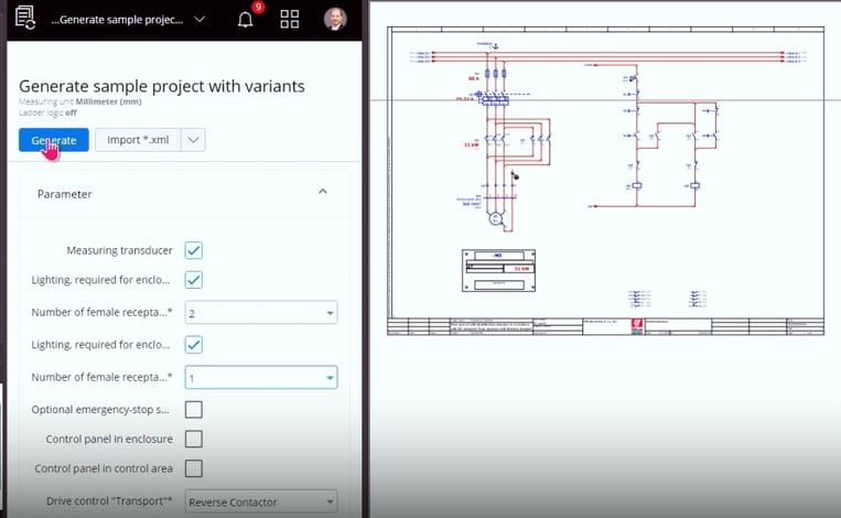 Generate circuit diagram with Eplan eBuild Free